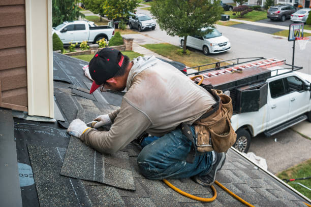 Professional Emergency Roof Repair technician working in Midway, PA